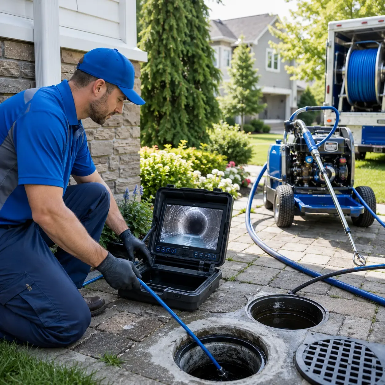 Outdoor drain cleaning professionals serving Easton, TX